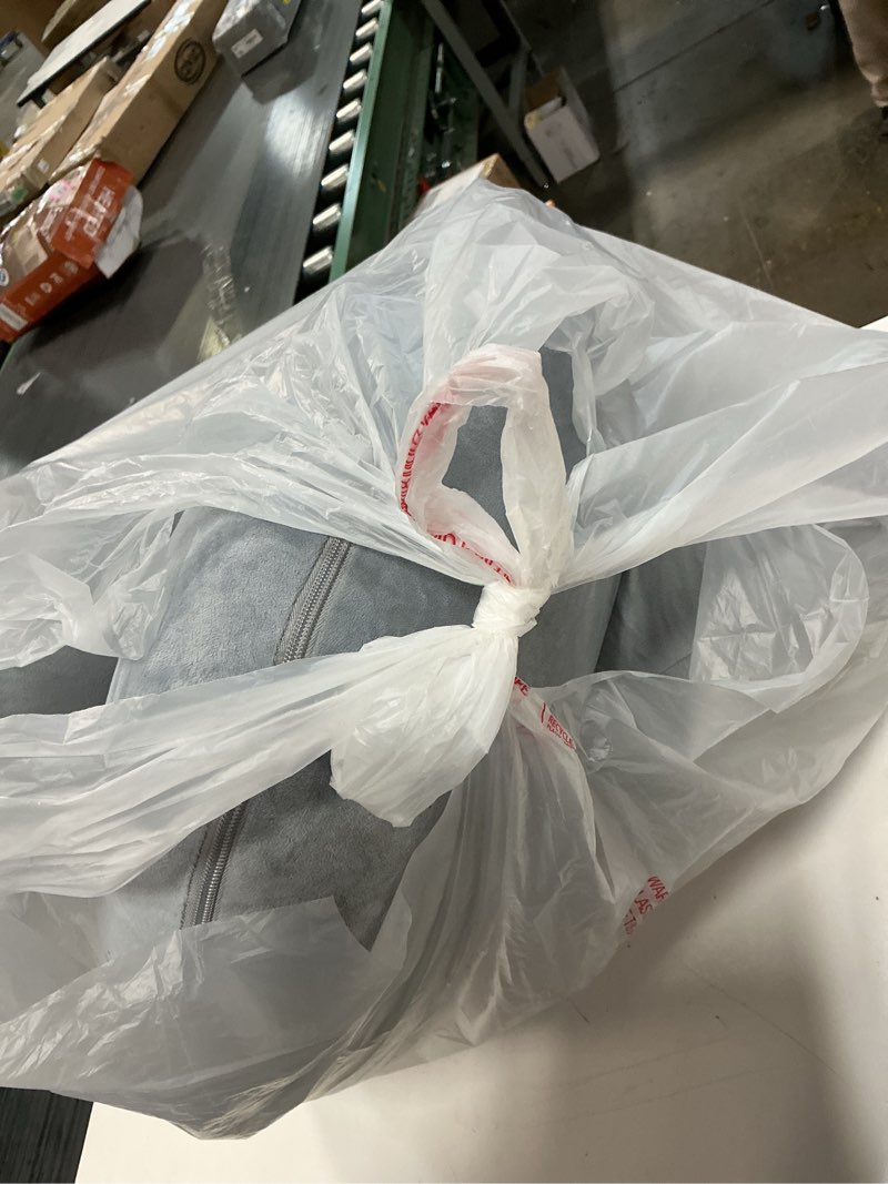 Condition photo showing Good Condition for Momcozy Pregnancy Pillow for Sleeping, Dreamlign U Pro Maternity Pillow with Adjustable Leg Pillow, Removable Cover - Support for Back, Hip, Belly, Legs for Pregnant Women, 50-72 Inch Full Body Pillow Grey