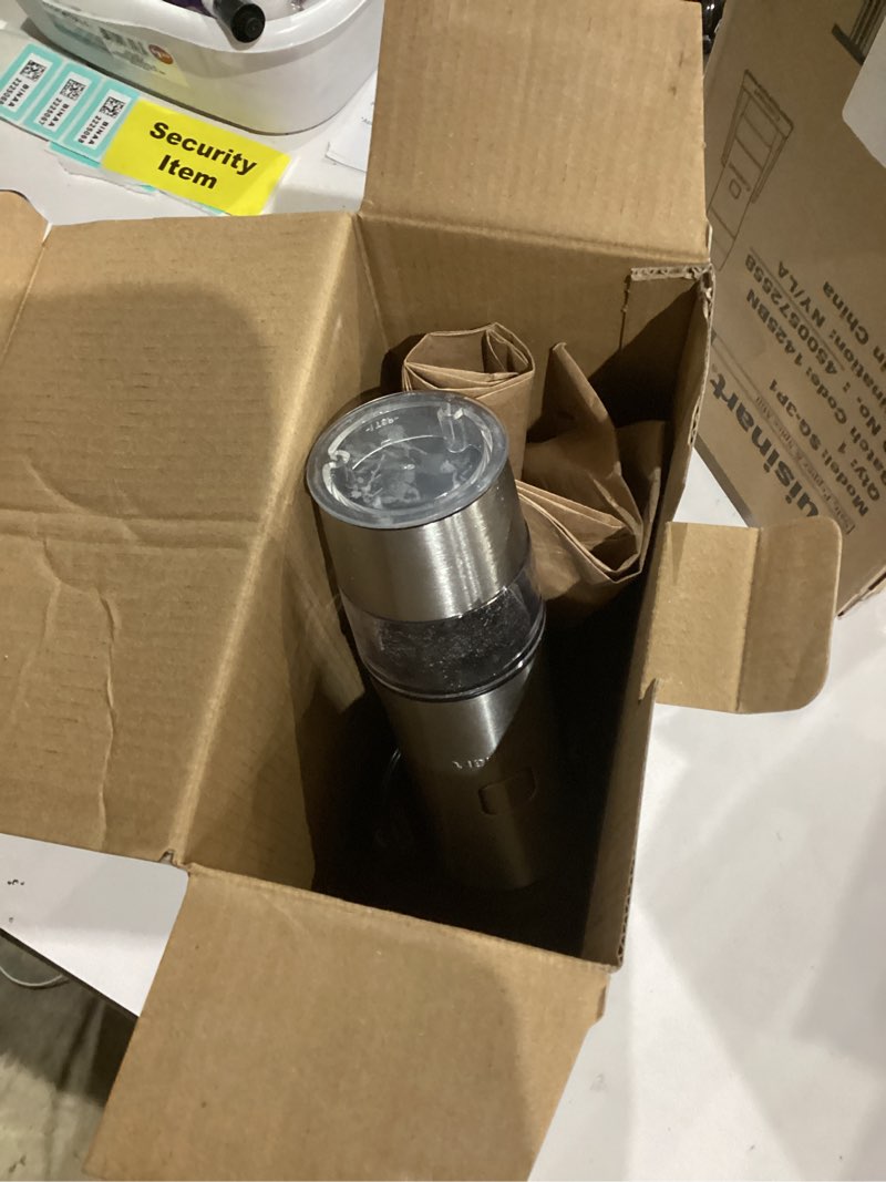 Condition photo showing As Is for Cuisinart SG-3P1 Rechargeable Salt, Pepper, and Spice Mill Gray 3 Inch