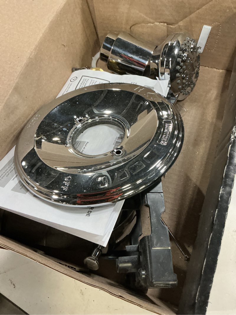 Condition photo showing As Is for delta monitor 1-handle chrome tub and shower faucet