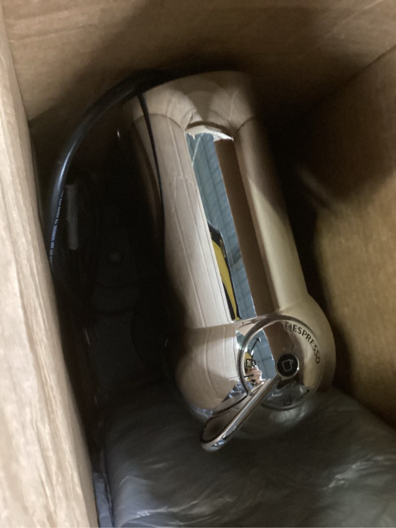 Condition photo showing Good Condition for Nespresso Vertuo Coffee and Espresso Maker by Breville, Chrome with Aeroccino Milk Frother Machine + Milk Frother Chrome