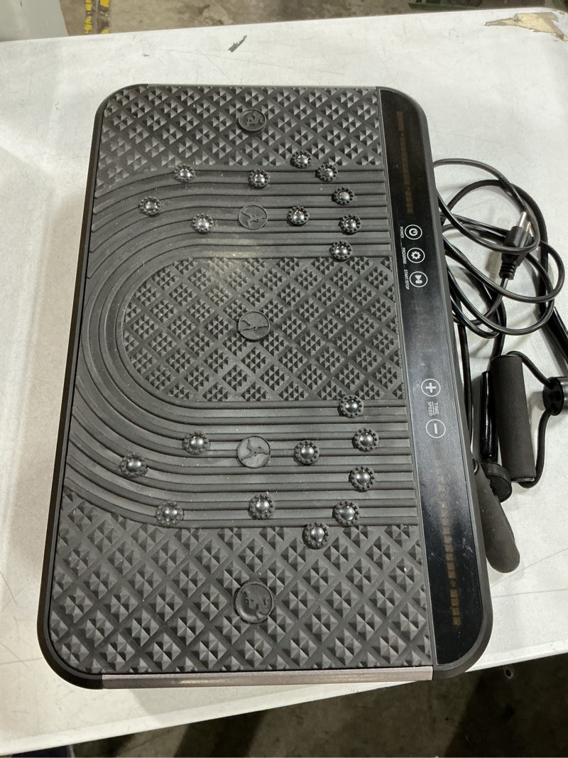 Condition photo showing As Is for vibration plate fitness platform exercise machine vibrating shaking full body shaker workout vibrate stand shake board sport for weight loss fat burner for gym home office