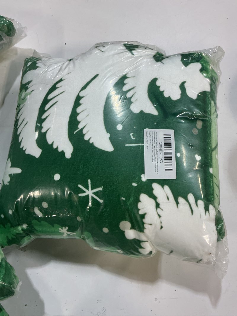 Condition photo showing New/Like New for JarThenaAMCS Christmas Fuzzy Flannel Blanket 60 x 50 Inch Green Xmas Tree Decorative Throw Blanket Soft Blanket for Home Chair Sofa Couch Bed Supplies