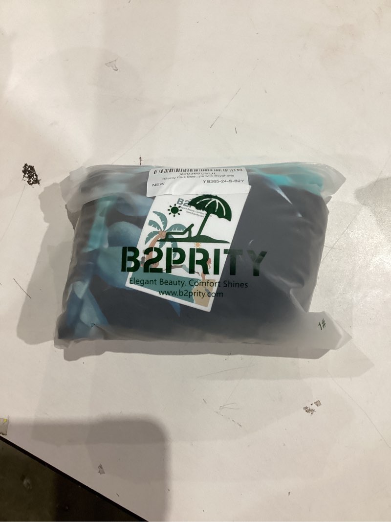 Condition photo showing New/Like New for B2prity Tankini Swimsuits for Women Two Piece Bathing Suits Tummy Control Long Torso Tank Tops with Shorts Black,Blue