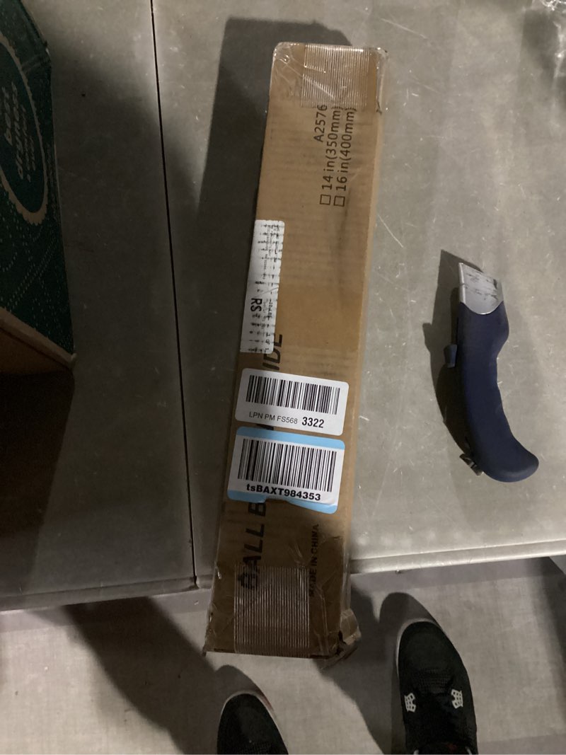 Condition photo showing New/Like New for with Lock Heavy Duty Drawer Slides 12 14 16 18 20 22 24 26 28 30 32 34 36 40 44 48 52 56 60 Inch 500 Lbs Side Mount Full Extension Ball Bearing Rails Rail Tool Box Runner-W:76mm, 16 Inch 16 Inch Load:500 lb (With lock) -W:76mm