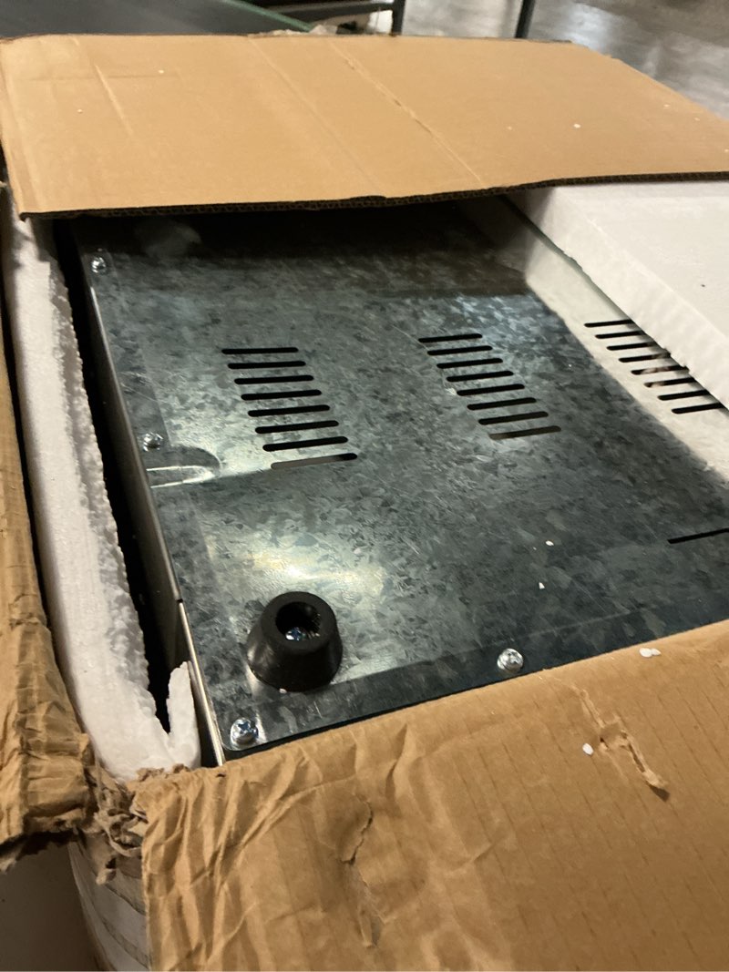 Condition photo showing Good Condition for vexon 1670w hot dog roller grill with 11 non-stick stainless steel rollers, holds 30 hot dogs, includes removable glass cover for snack bar convenience stores