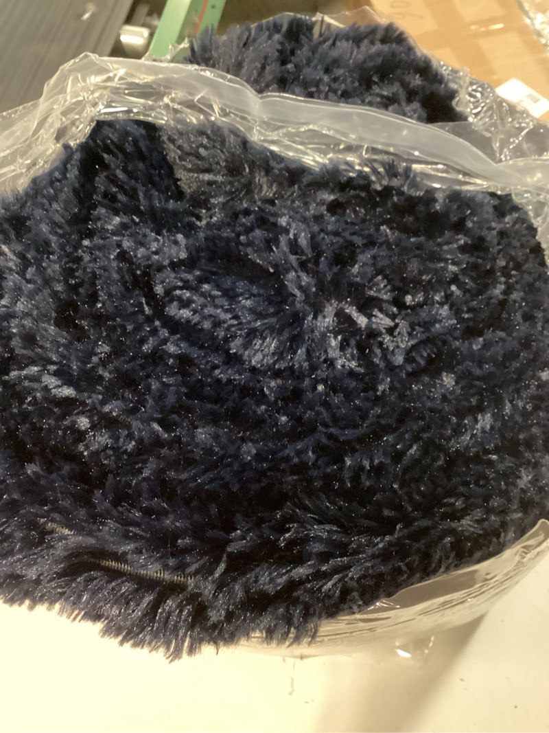 Condition photo showing Good Condition for topmaxcs ultra soft fluffy area rugs: shag area rugs for living room- 5x7 fluffy rugs for bedroom- black plush fuzzy rugs for boys kids room (black, 5x7feet) black 5' x 7' (rectangular)
