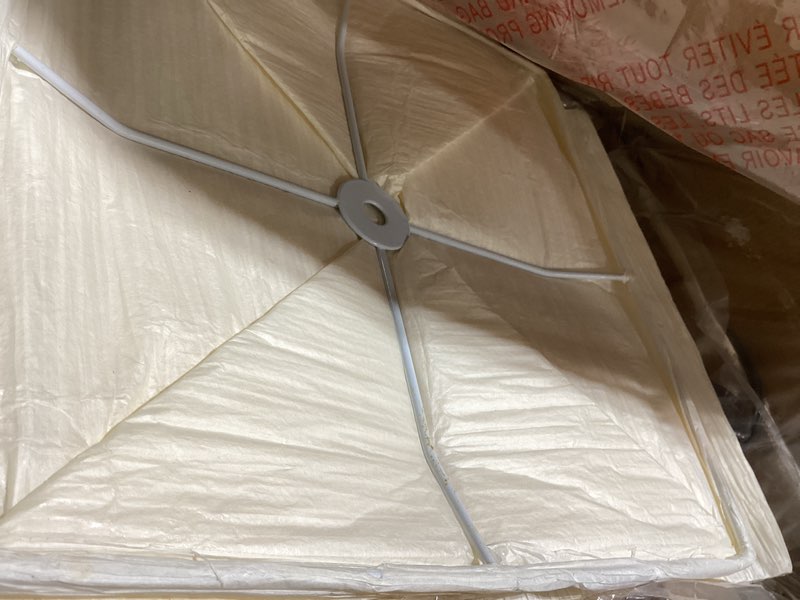 Condition photo showing Good Condition for rice paper floor lamp with foot switch & dimmable compatible, 58" japanese standing lamp with solid wood base, soft glow ambient light for living room bedroom, minimalist paper lantern lamp