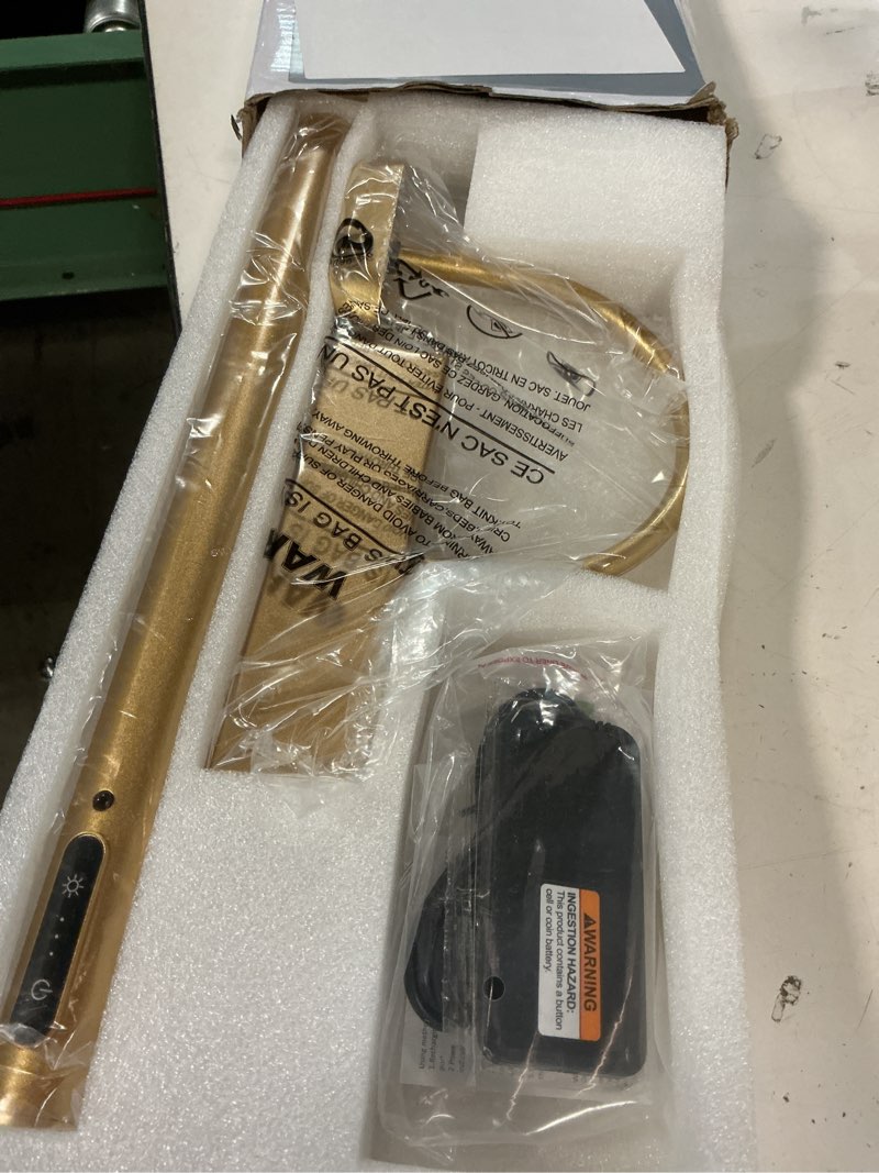 Condition photo showing Good Condition for dimmable cordless picture light with controller and timer, rechargeable 5000mah battery wall sconce for wall pictures, gallery artwork, paintings, portraits, dartboards (gold) 14"l x 6.3"w x 6.3"h gold