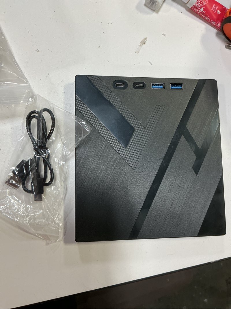 Condition photo showing Good Condition for 7 in 1 External Blu Ray Drive, External Blueray/DVD Drive for PC with SD/TF Port Blu Ray Burner, Support 100G Disc External Blu Ray Drive for Windows Linux MacOS Laptop Desktop(with Carring Case) [with Bag]External Bluray Drive