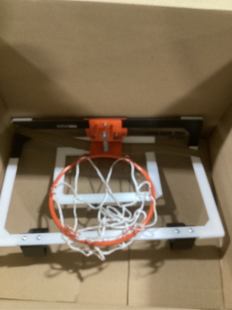 Condition photo showing As Is for SKLZ Pro Mini Indoor Basketball Hoop - Over The Door – Portable - Great For Home, Dorms, Offices, and Gifts