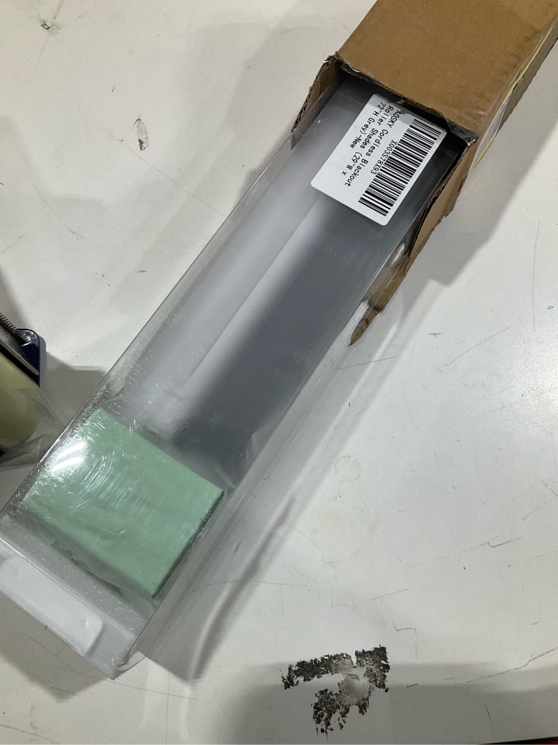 Condition photo showing Good Condition for aosky cordless roller shades blackout blinds for windows room darkening rolled up shades with spring system, uv protection window shades door blinds for home and office (29" w x 72" h, grey) 29"w x 72"h grey
