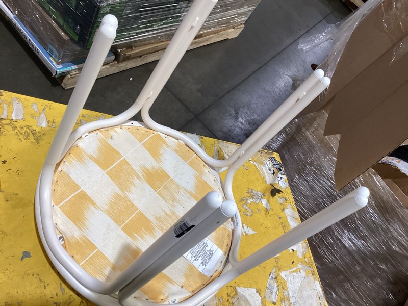 Condition photo showing Good Condition for metal round travel accent patio stool yellow - threshold™