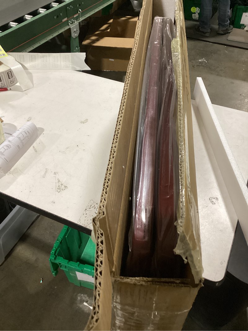 Condition photo showing Good Condition for Suit Valet Stand for Men, Wood Mens Valet Stand with Base, Contour Hanger, Tray, Trouser Bar and Tie Bar, Clothes Valet Stand for Bedroom Entryway Home Living Room Office (Reddish brown)