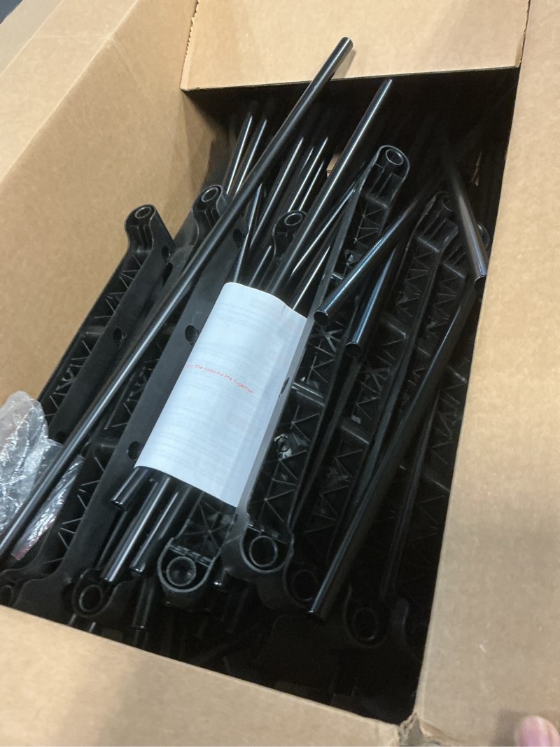 Condition photo showing As Is for Clothes Rack, Portable Closet, 80.7 Inch Extra Large Capacity Wardrobe Closet, Clothes Storage Organizer with Shelves and 5 Hanging Rods, Easy to Assembly, Black PCT036B01