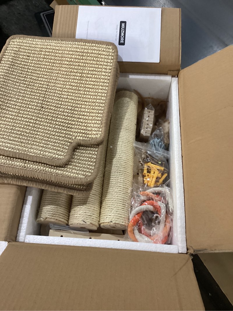 KVIDA Wall Mounted Cat Tree for Indoor Cats, Space-Saving Cat Wall Furniture with Perches & Sisal Sc