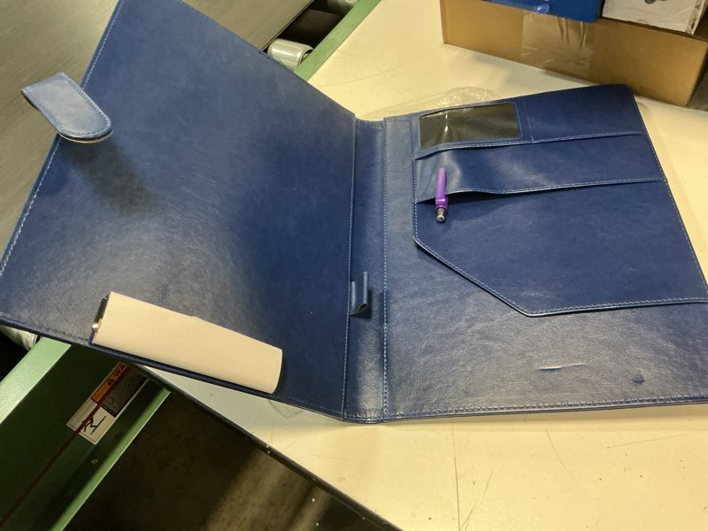 Condition photo showing Good Condition for graduationmall business magnetic closure padfolio portfolio file folder pu leather for a4 size blue
