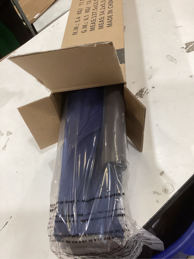 Condition photo showing Good Condition for jearey 6.5x10 ft rectangular patio umbrellas rectangle outdoor umbrella with push button tilt and crank, market table umbrella 6 sturdy ribs uv protection for poolside garden backyard deck, navy 6.5x10ft navy