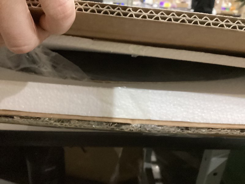 Condition photo showing As Is for PERFNIQUE Irregular Wall Mirror Asymmetrical Mirror, 35''x21'' Decorative Modern Mirrors for Bathroom Bedroom Living Room Entryway, Cloud Frameless Mirror, Wall Mounted (35''x21'', Cloud) Cloud 35"L x 21"W