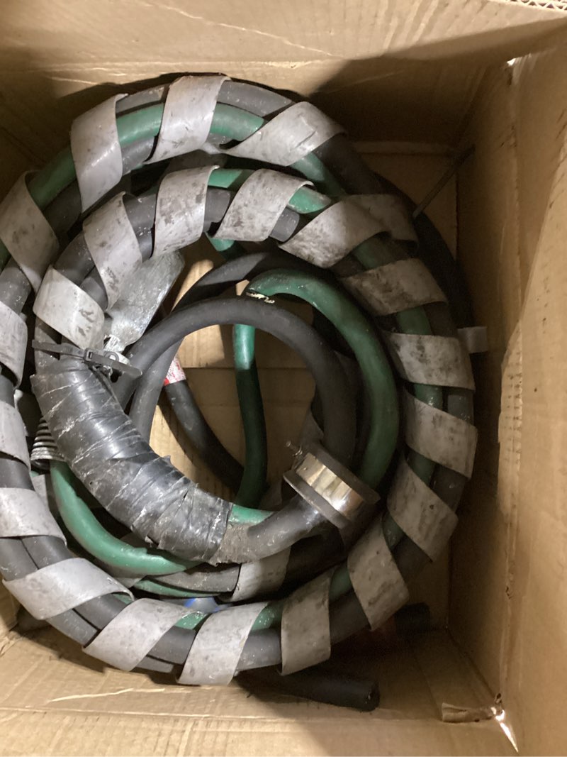 Condition photo showing As Is for 12FT 3 in 1 Trailer Air Line Hose Kit Assembly with 7 Way ABS Electrical Power Cable Airline Hose Wrap for Semi Trucks Trailer Tractor 12FT Air Lines