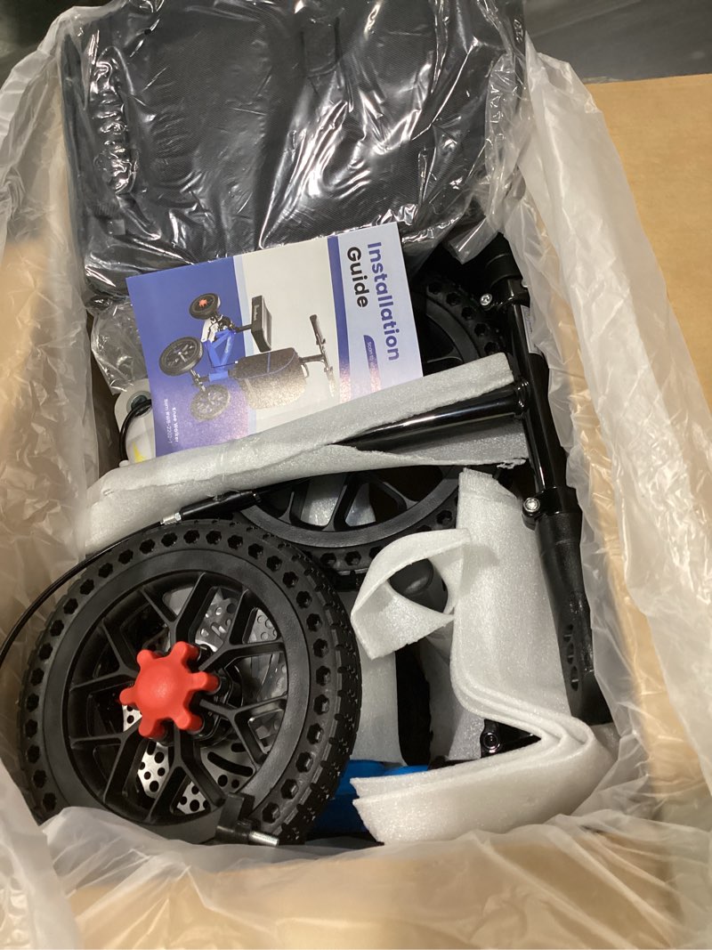 Condition photo showing Good Condition for knee scooter, all terrain foldable knee scooter walker, disc brake knee walker for foot injuries compact crutches alternative blue