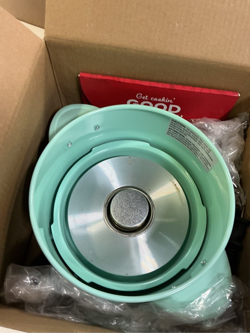 Condition photo showing Good Condition for dash mini ceramic rice cooker - designed for single-serve cooking - compact rice cooker with nonstick removable pot, keep warm function & easy-to-clean sleek design - aqua ceramic mini rice cooker with keep warm aqua ceramic