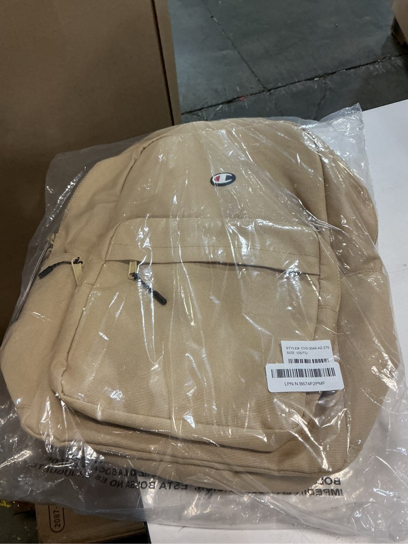 Condition photo showing Good Condition for champion level laptop backpack with padded adjustable straps, water bottle pocket for work, travel, daily use, western khaki, one size one size western khaki