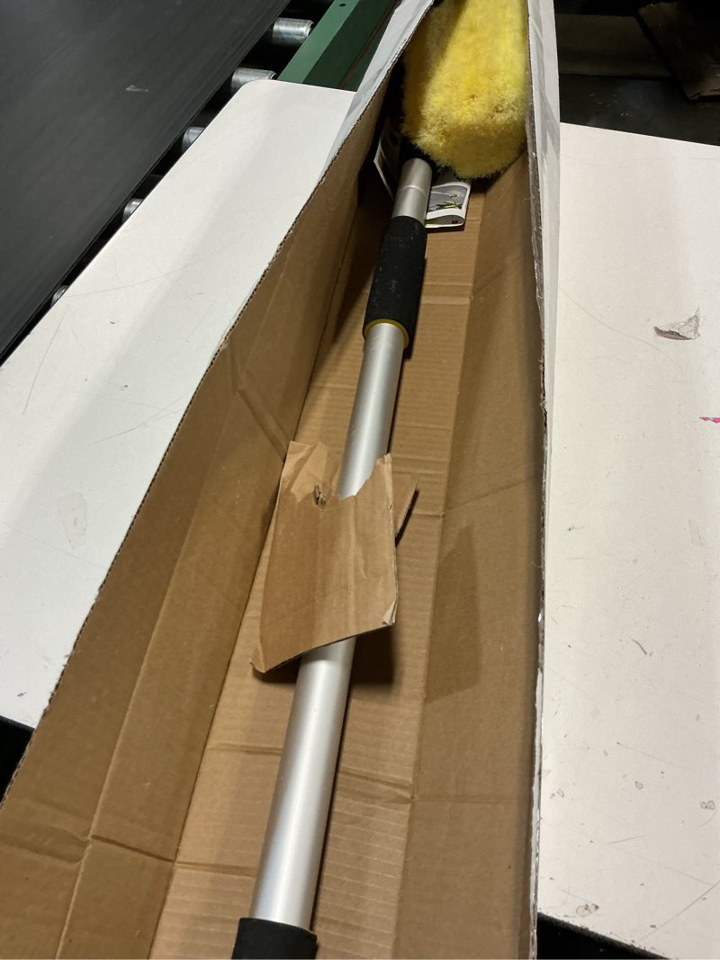 Condition photo showing Good Condition for Buyplus 12FT Telescopic Car Wash Brush with Hose Attachment, Long Handle RV Cleaning Brush, Soft Car Brush with Extension Pole for Truck, RV, Boat, House Siding, Solar Panels