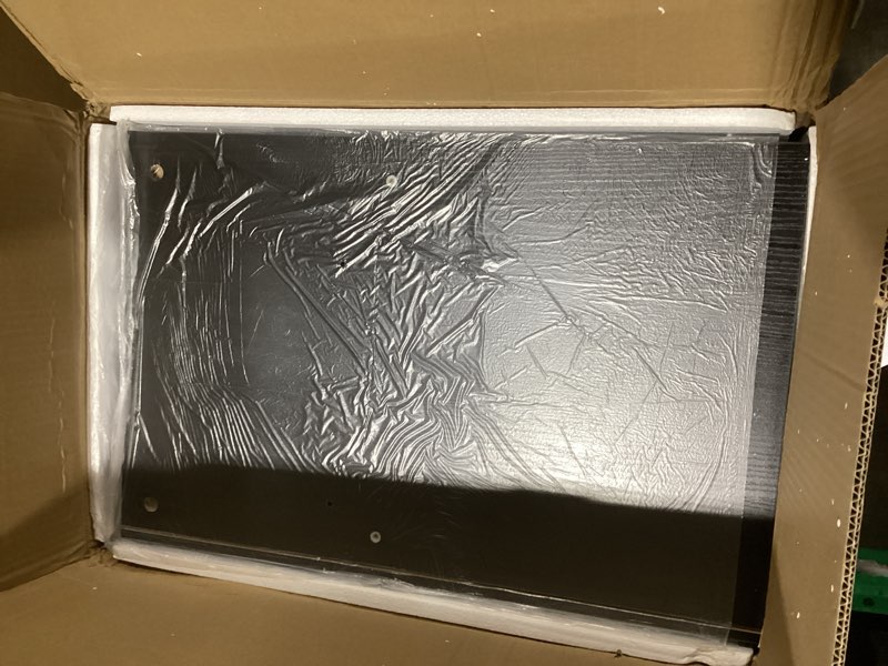 Condition photo showing New/Like New for Record Player Stand with Vinyl Storage, Vinyl Record Storage Cabinet Holds Up to 150 Albums, End Table for Record Player, Turntable Stand for Living Room, Black Black Standard