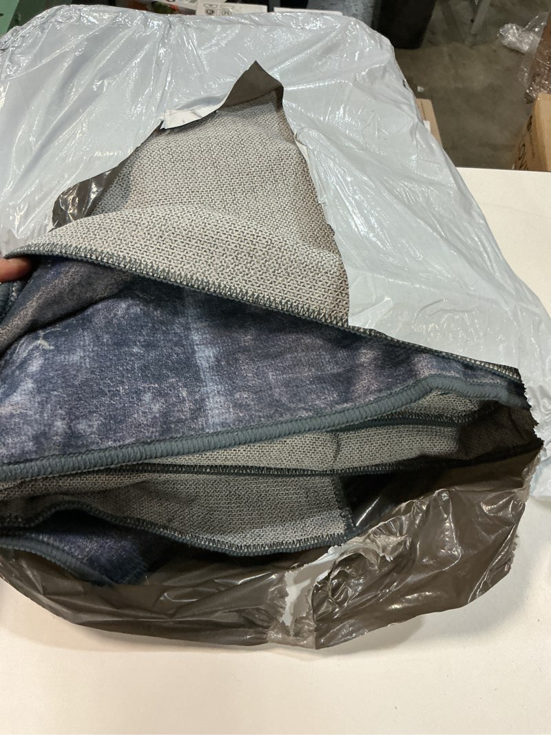 Condition photo showing As Is for DweIke Washable Area Rugs for Living Room, 6x9 Large Bedroom Rugs, Geometric Print Non Slip Low Pile