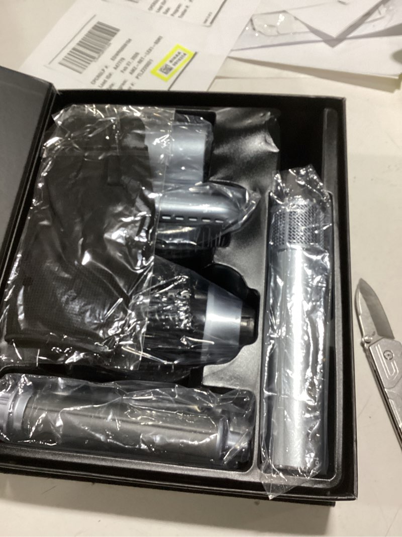 Condition photo showing Good Condition for Jiggl 5 in 1 Hot Air Multi Styler: Auto Wrap Curler & High Speed Hair Dryer Brush Set with Negative Ion - No Heat Damage/Fast Drying/Curling/Smoothing/Volumizing - for All Hair Types(Blue)