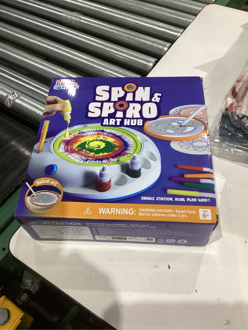 Condition photo showing New/Like New for Klever Kits Spin Art for Kids, 2-in-1 Spin Spiro Machine Kit, Arts & Crafts Paint for Boys & Girls, Painting Spinner Toys Kits, DIY Birthday Gifts for Kids Age 6 and up