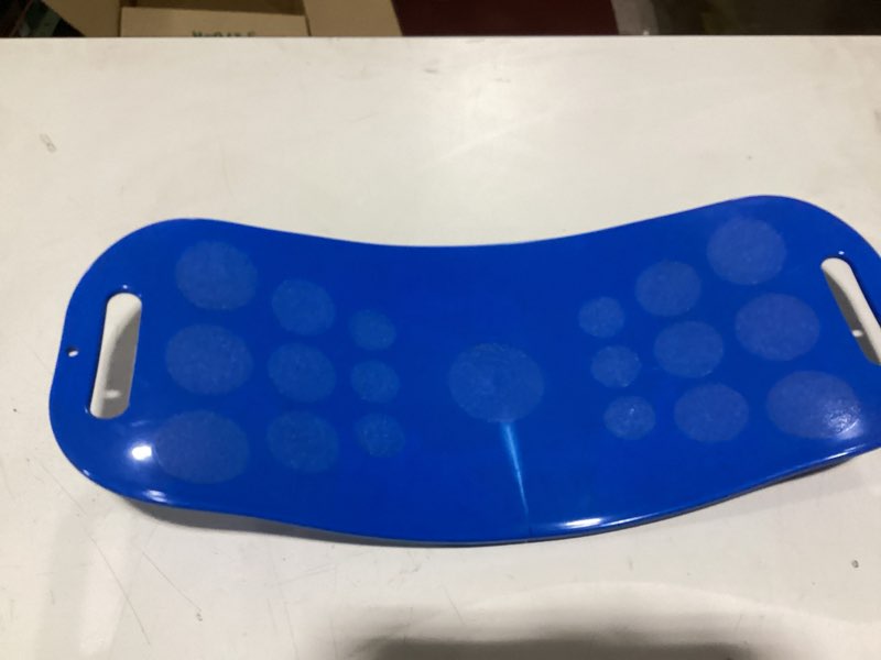 Condition photo showing As Is for balance boards yoga, fitness board, workout balance board sports, twist board for workout, gym sports, balancing exercises, dancers, stability training twisting, exercise abs arms legs,blue