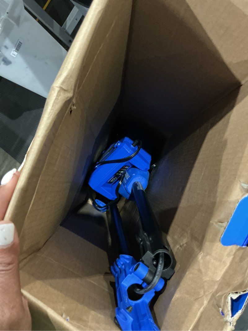 Condition photo showing As Is for kobalt gen4 40-volt 15-in straight cordless string trimmer (tool only)