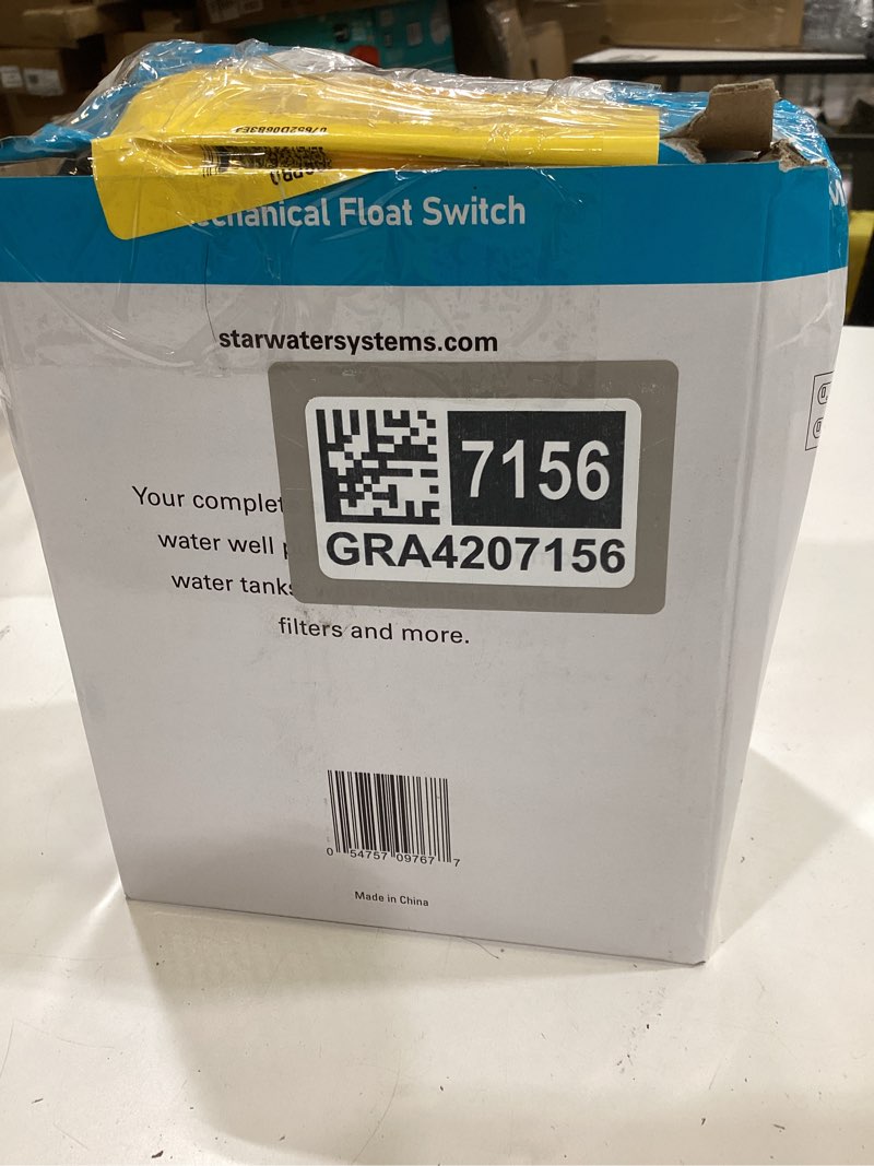 Condition photo showing As Is for star water systems plastic float switch