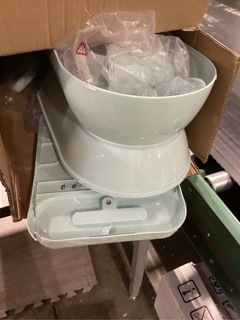 Condition photo showing As Is for 2-in-1 Toddler Potty Training Toilet - Larger Potty Chair & Detachable Training Seat for Boys & Girls Ages 1-3 with Flushing Sound, Wipes Storage, Toilet Paper Holder Cyan