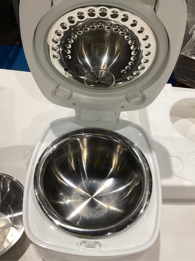 Condition photo showing Good Condition for novaspark low carb rice cooker stainless steel inner pot, mini stainless steel rice cooker small 5 cup, led display low sugar rice maker, 24h timer and auto keep warm, white rice/porridge/oatmeal, white