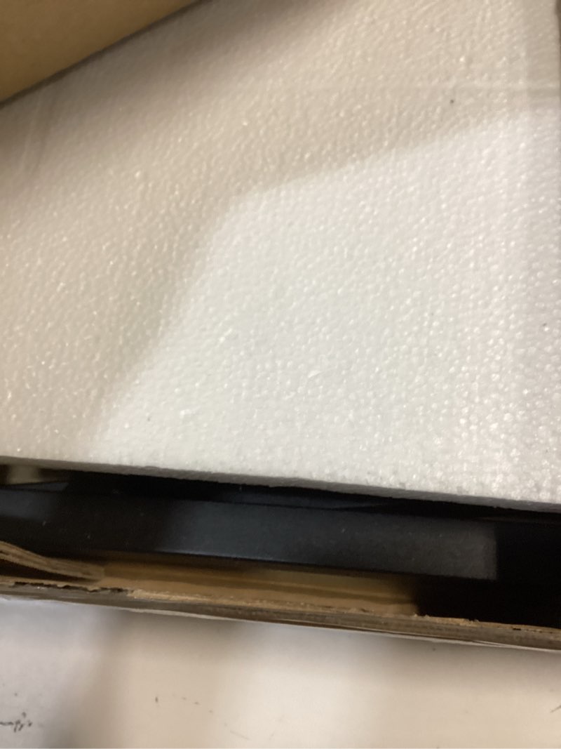 Condition photo showing As Is for fleecy day folding tv tray table,adjustable tv dinner table with sturdy mdf top,eating trays for living room with no assembly required (sea blue) sea blue 1pc