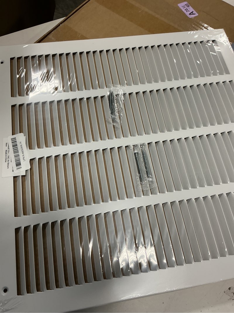 Condition photo showing Good Condition for Howeall 16"W x 16"H [Duct Opening Size] Steel Return Air Grille, Air Return Vent Cover for Ceiling and Sidewall - HVAC Air Vent Covers - [Outer Dimensions: 17.75"W x 17.75"H] 16"W x 16"H [Duct Opening]