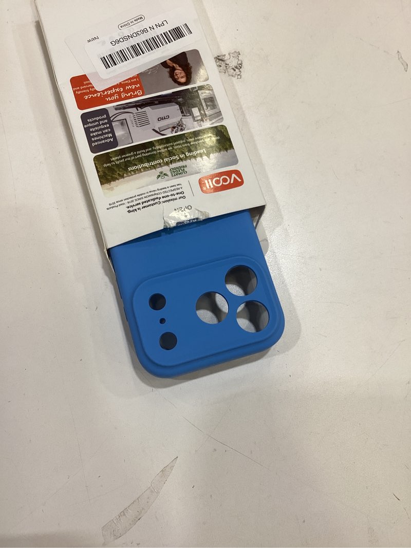 Condition photo showing Good Condition for vooii magnetic for iphone 17 pro case, compatible with magsafe (premium liquid silicone) (integrated camera control button) full body protective anti-scratch microfiber lining 6.3", blue blue iphone 17 pro