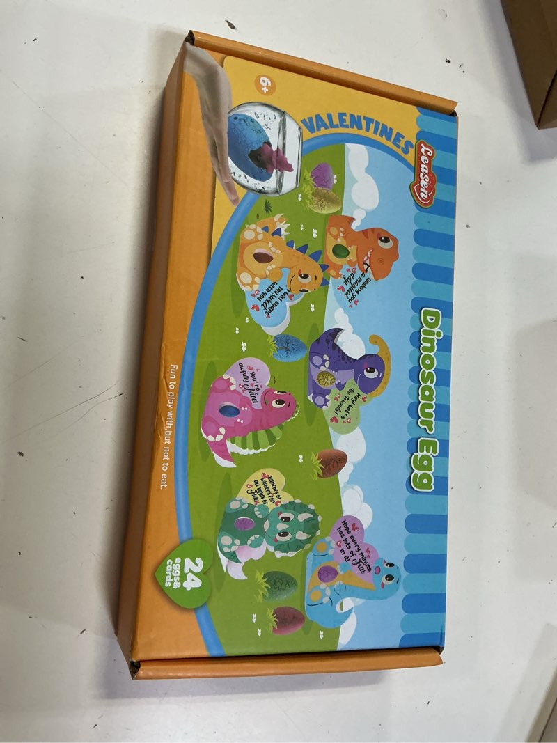 Condition photo showing New/Like New for LEASEN 24 Pack Valentines Day Gifts for Kids, Dinosaur Egg with Dinosaur 3D Greeting Cards for Kids, Valentine's Day School Party Favor Prize, Classroom Exchange Gift Set Dinosaur Eggs