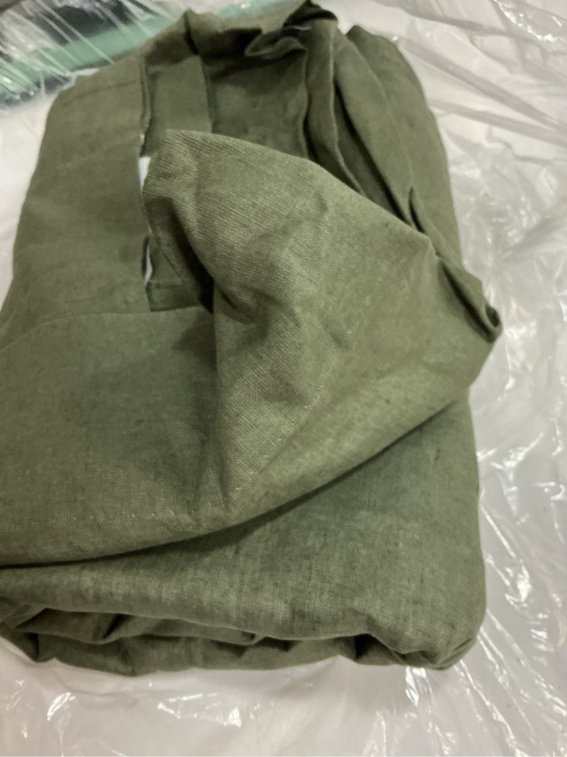 Condition photo showing New/Like New for european linen curtain - single panel, 96x96, hunter green