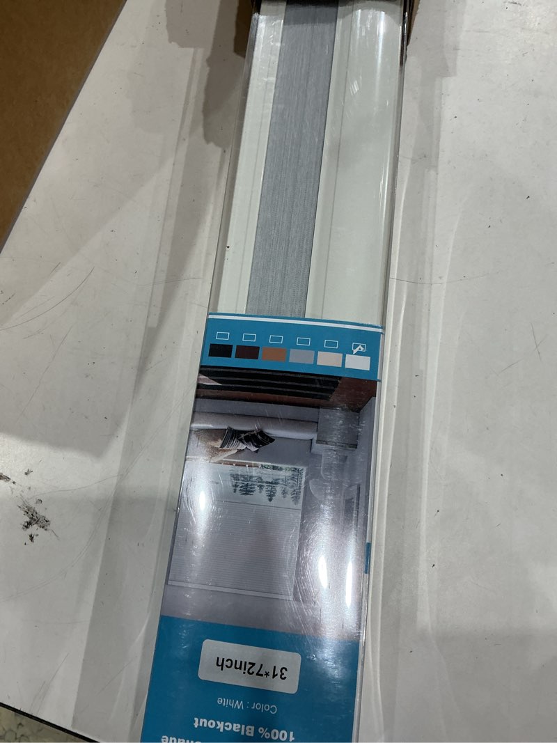 Condition photo showing Good Condition for myshade cordless blackout cellular shades for windows, honeycomb window shades with thermal insulation, child & pet safe room darkening shade, easy install,31" w x 72" h, white white 31"w x 72"h