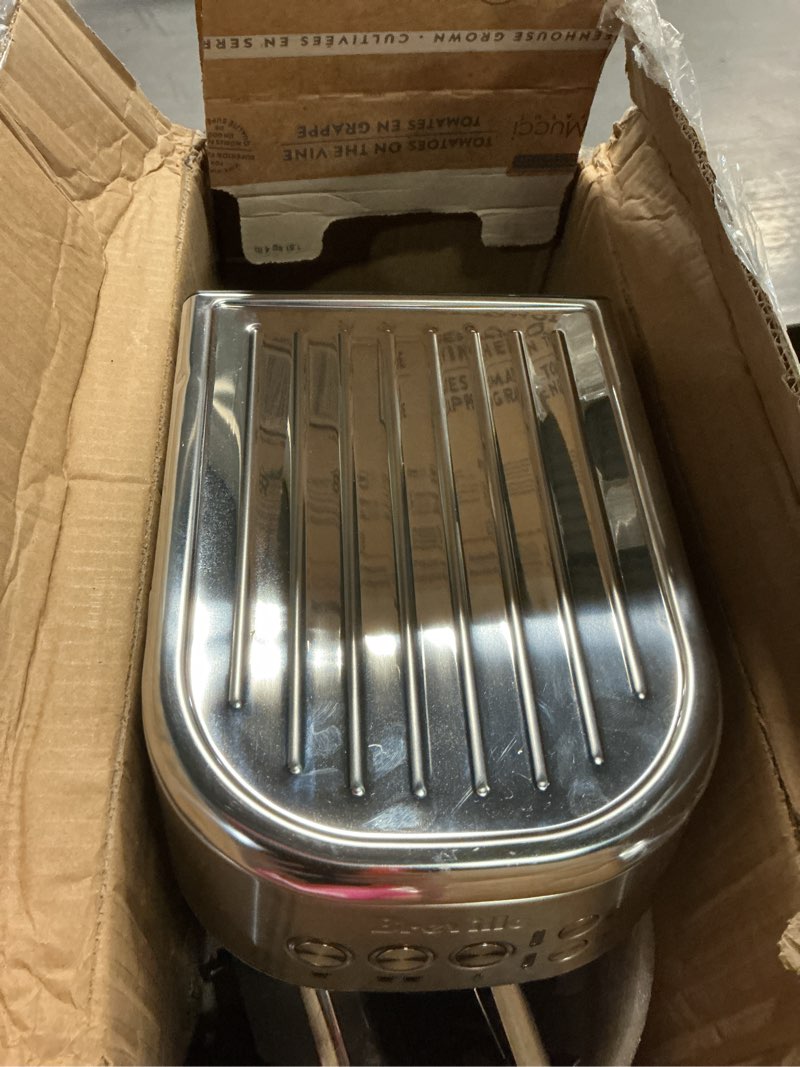 Condition photo showing As Is for breville bambino plus espresso machine bes500bss, brushed stainless steel