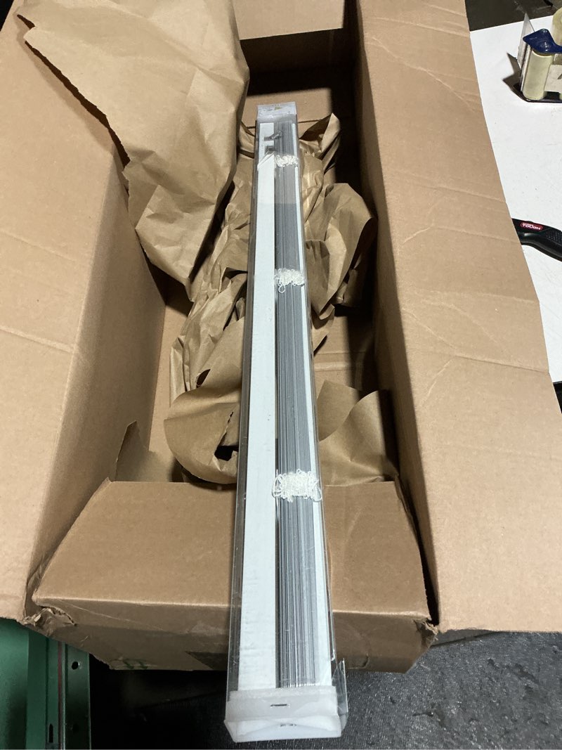 Condition photo showing Good Condition for yiibaii mini blinds suitable for 20" w x 64" h windows 1" aluminum horizontal venetian blinds darkening with rope and pole can mounted inside or outside white 20"w x 64"h