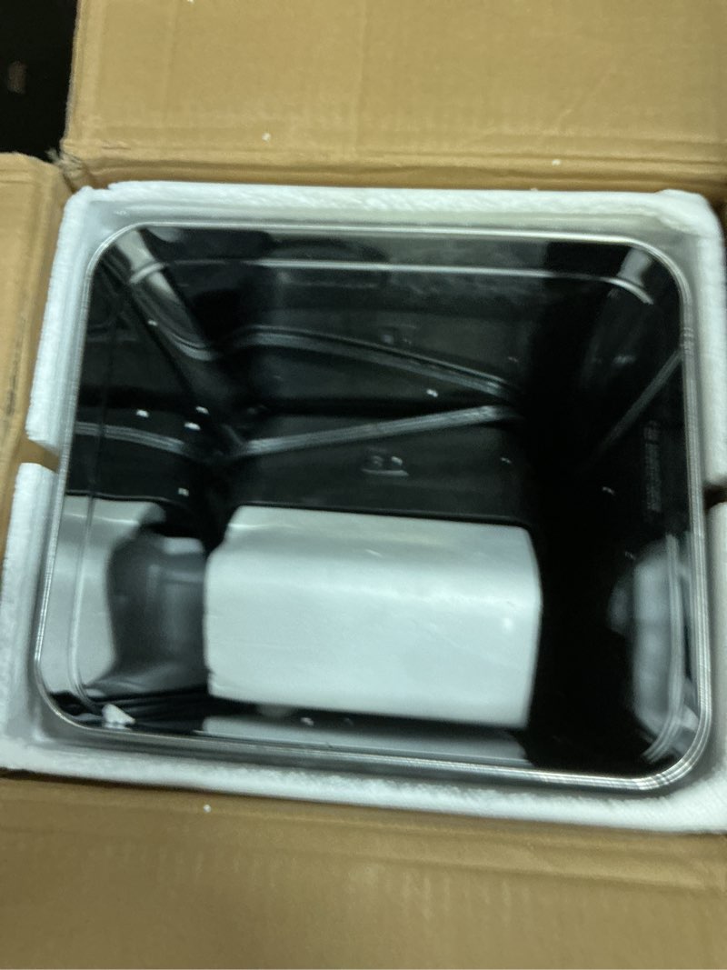 Condition photo showing Good Condition for iTouchless 13 Gallon Sensor Trash Can with Odor Filter, 50 Liter Automatic Kitchen Garbage Bin, Fingerprint-Proof Stainless Steel, Smart Hands-Free Motion Lid Pet-Proof Lock, Soft-Close, Matte Silver Brushed Silver