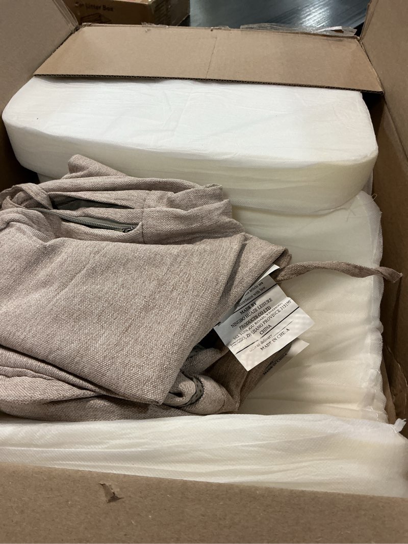 Condition photo showing Good Condition for aaaaacessories d-shaped chair cushions, 2" thick dining chair pads with ties and removable, machine-washable cover, 17" x 16", set of 4, oatmeal beige oatmeal beige 4 count(pack of 1)
