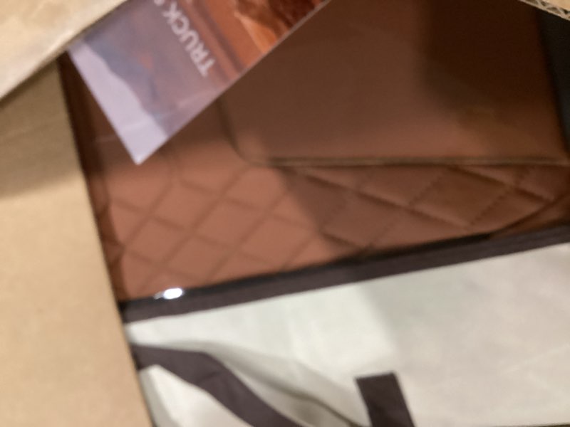 Condition photo showing New/Like New for freesoo tundra seat covers 2026 2025 2024 2023 2022 full set, fit for toyota tundra crewmax double cab, custom truck seat covers with waterproof faux leather blackbrown blackbrown 2022-2026 full set
