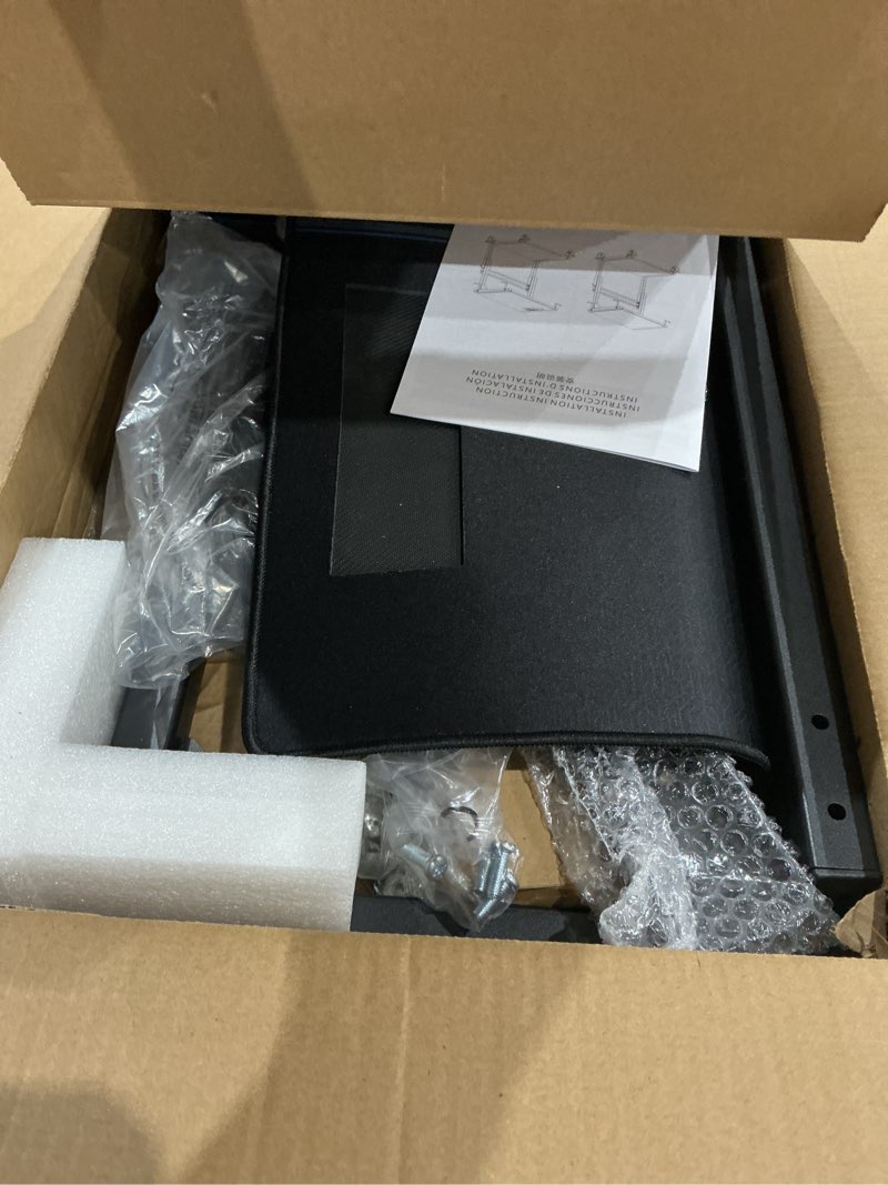 Condition photo showing Good Condition for computer tower stand with power outlet, 6 level height ajustable pc tower stand for floor, mobile rolling cpu holder cart for gaming, office, home, 21.34"-28.3", black 1 power outlet