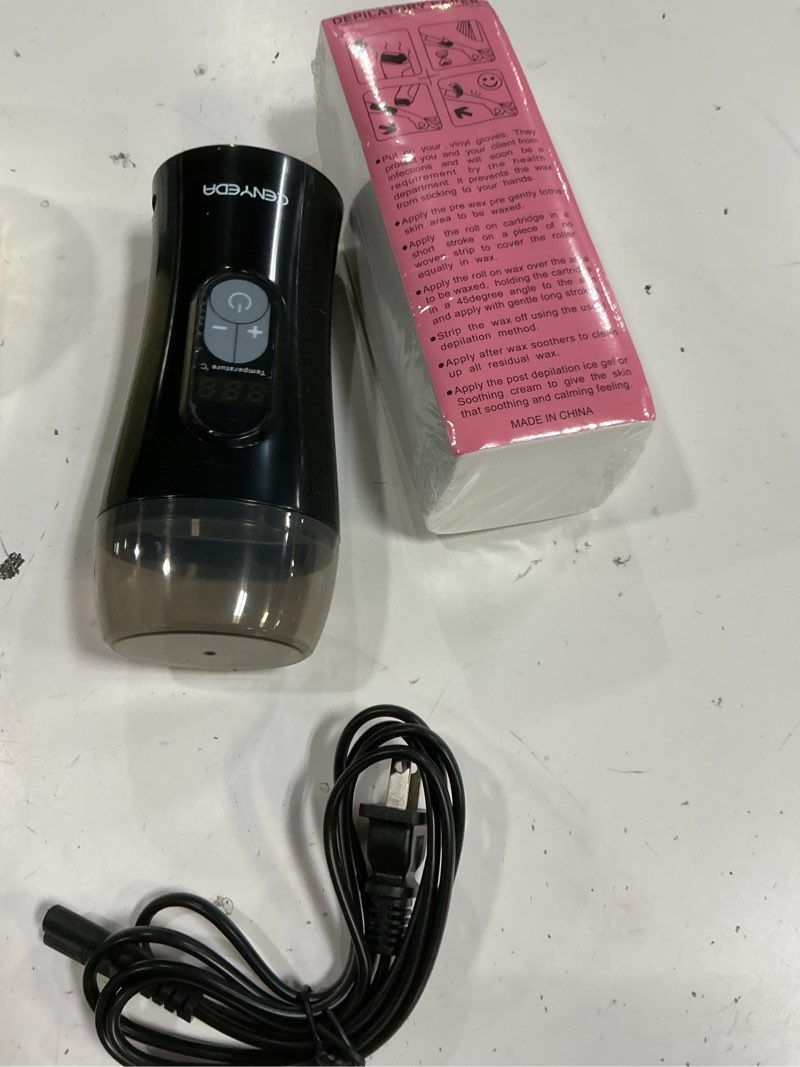 Condition photo showing Good Condition for digital honey wax kit for women's hair removal - roll on warmer with 2 cartridges and 100 wax strips black