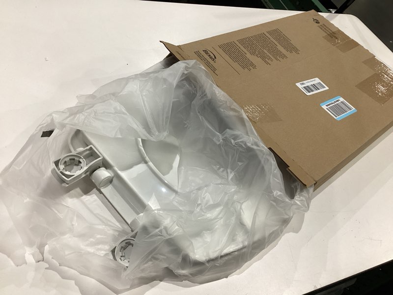 Condition photo showing As Is for bemis 7300slec slow close toilet seat, easy clean hinges and durable plastic seat, made in usa, elongated, white